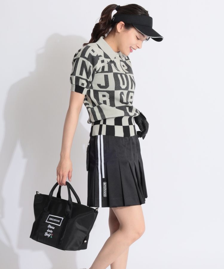 新品❤️アルチビオ❤️リバーシブルスカート アルチビオ AR サイドダブルラインサテンプリーツスカート