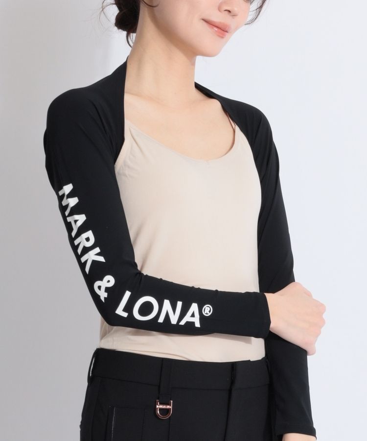 マーク＆ロナ ML アシメロゴプリント2WAYボレロ型アームカバー