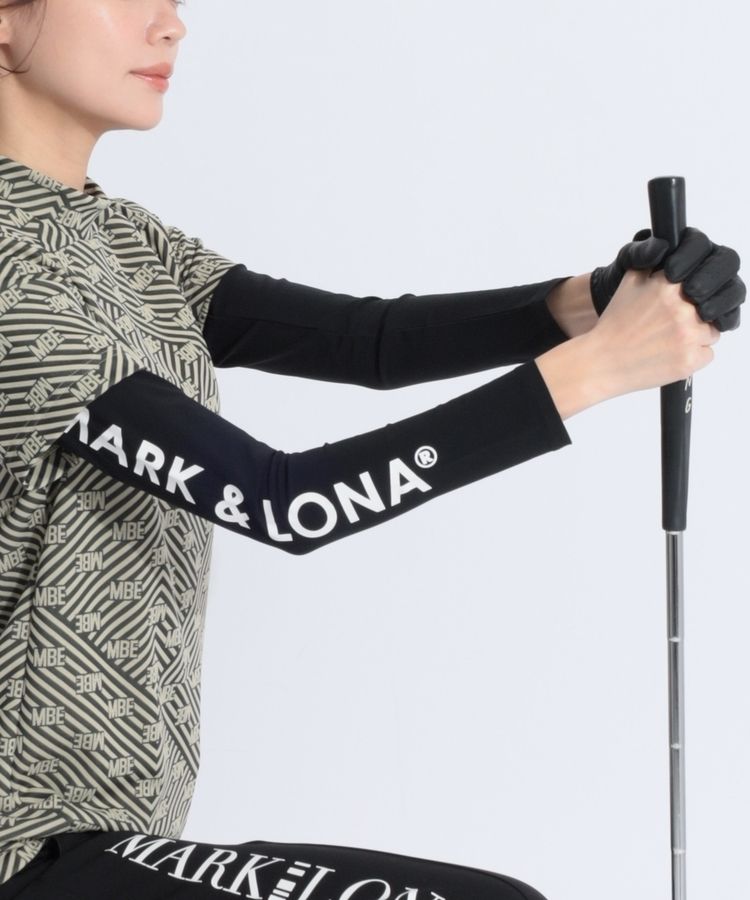 マーク＆ロナ ML アシメロゴプリント2WAYボレロ型アームカバー