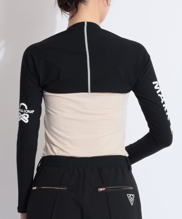 マーク＆ロナ ML アシメロゴプリント2WAYボレロ型アームカバー