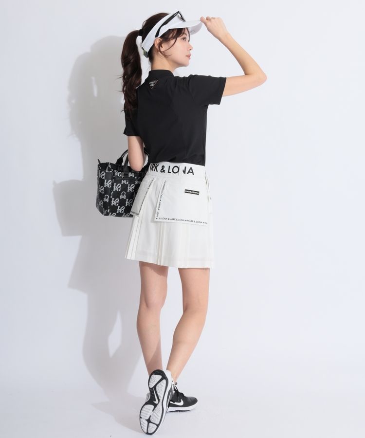 マーク＆ロナ ML 一体型ぺチパンツ付サイドプリーツ切替スカート