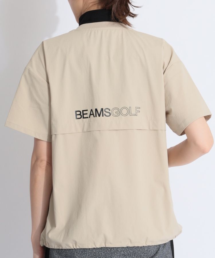 ビームスゴルフ BE 【撥水ストレッチ】ハーフジップ半袖プルオーバー