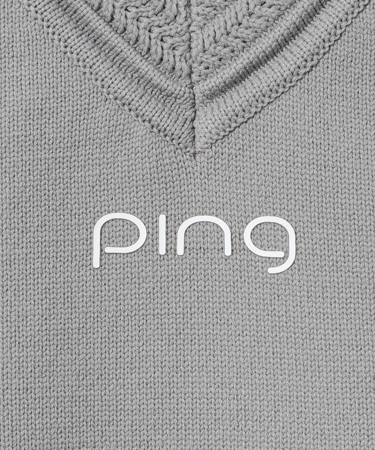 PING APPAREL｜ケーブルVネックニットベスト <LADIES LINE
