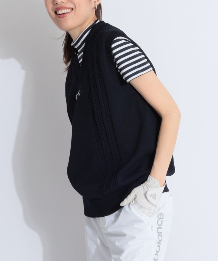 PING APPAREL｜ケーブルVネックニットベスト <LADIES LINE