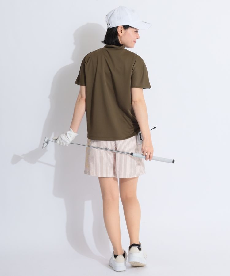 ピン PN 【速乾ストレッチ】ストライプ柄シアサッカーショート