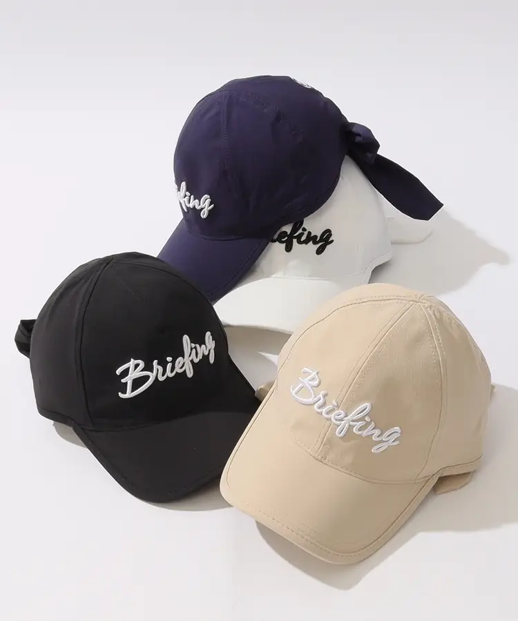 美品　ブリーフィングゴルフ リボン キャップ BRIEFING - 【レディース】WOMENS RIBBON CAP / ロゴ刺繍