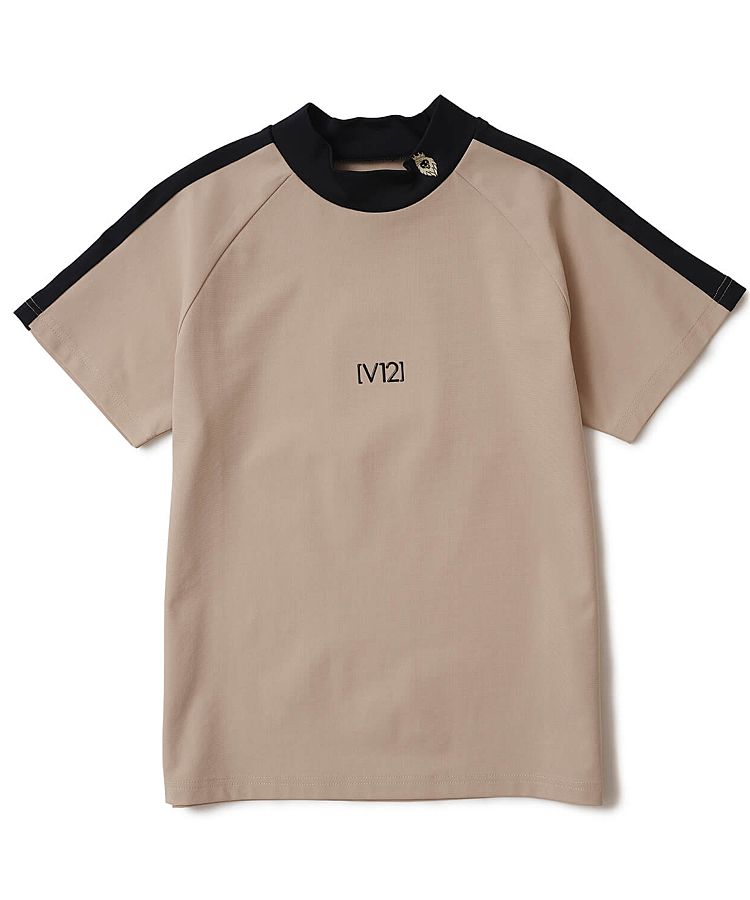 ヴィトゥエルヴ VI 【速乾ストレッチ】バックプリントバイカラーモック