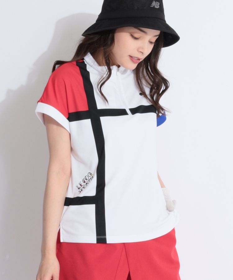 22,990円　ルコックゴルフ　M　セットアップ　白シャツ　紺色スカート 22,990円 ルコックゴルフ M セットアップ 白シャツ 紺色スカート