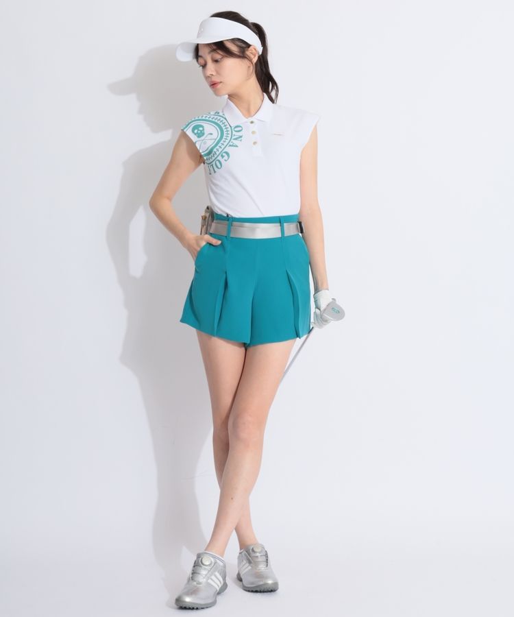 レザレクション RR 【イージーケア】タックフレアショートパンツ