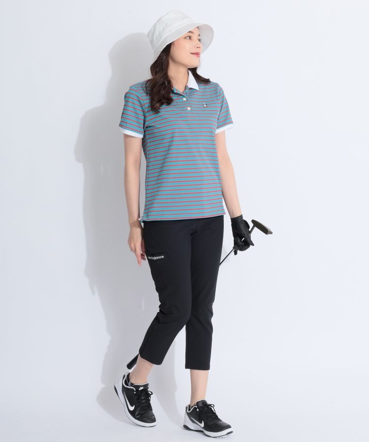 マンシングウェア MW 【遮熱UV】バックプリントボーダー半袖