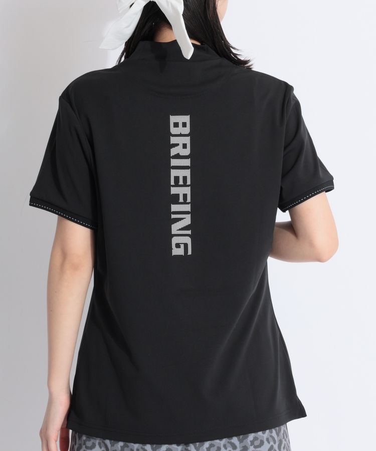 ブリーフィングBRIEFING　ロゴ バックリブ モックネック半袖プルオーバーS ブリーフィングBRIEFING ロゴ バックリブ モックネック半袖プル