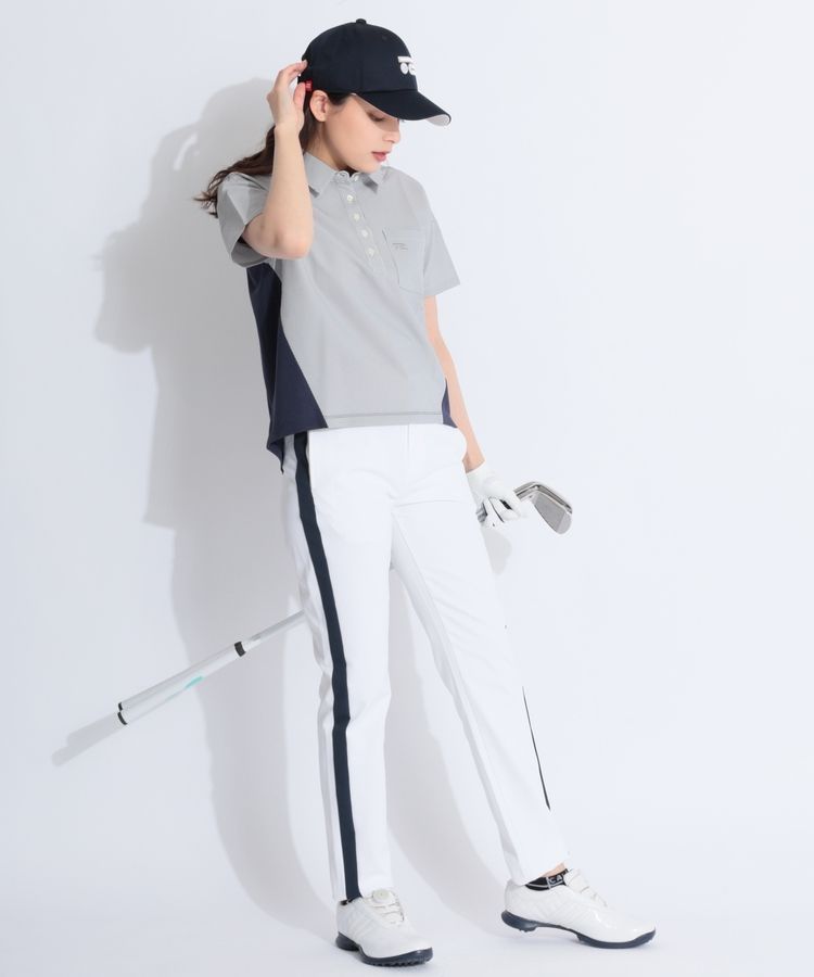 ロサーセン RO 【吸水速乾】ストライプ柄バックタック半袖ポロシャツ