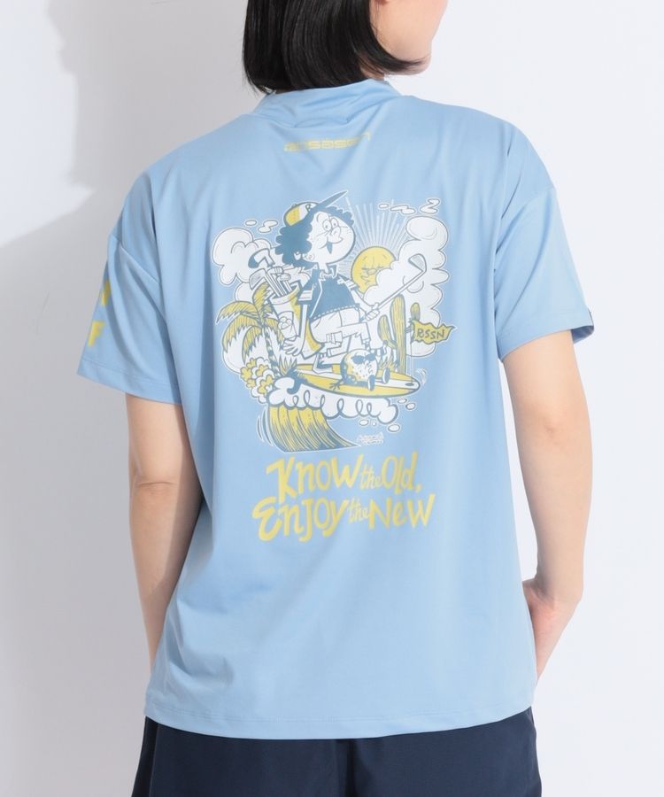 ロサーセン RO 【冷感UV】バックプリントモックネック半袖