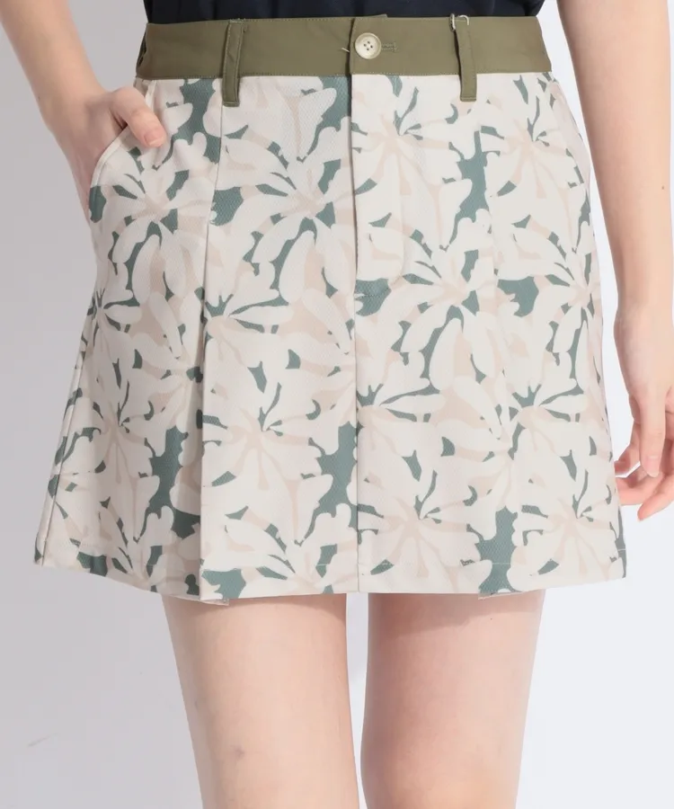 ロサーセン RO 【ストレッチUV】フラワープリントタックスカート