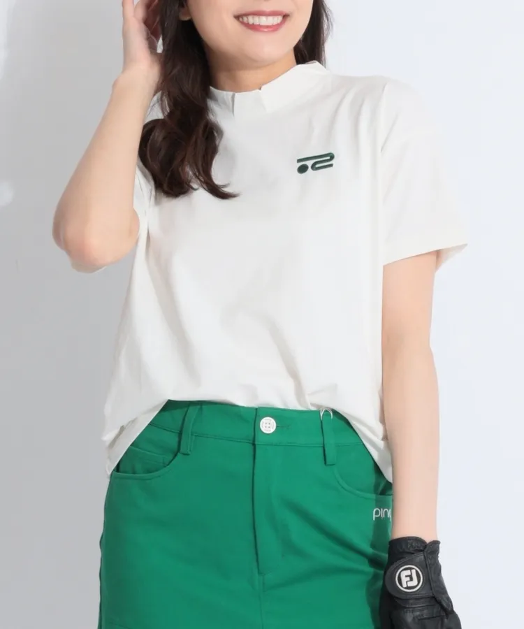 ロサーセンHAWAII_Universityバックプリントモックネック半袖 RO 【HAWAII_University】【冷感ストレッチ】バックプリントモック