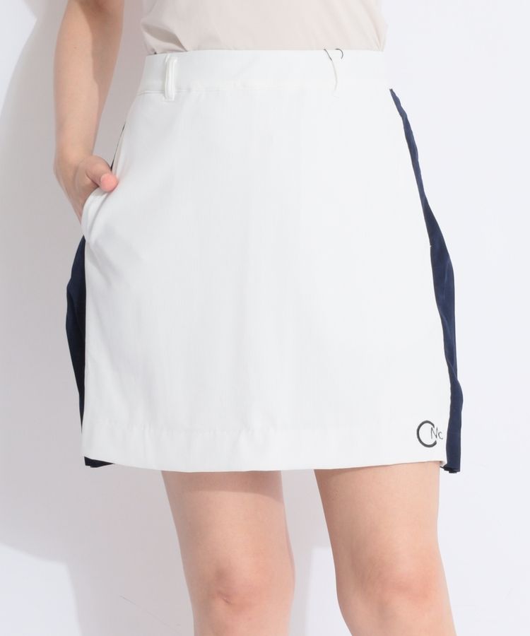 セシルマクビーグリーン CC バイカラー切替サイドプリーツスカート