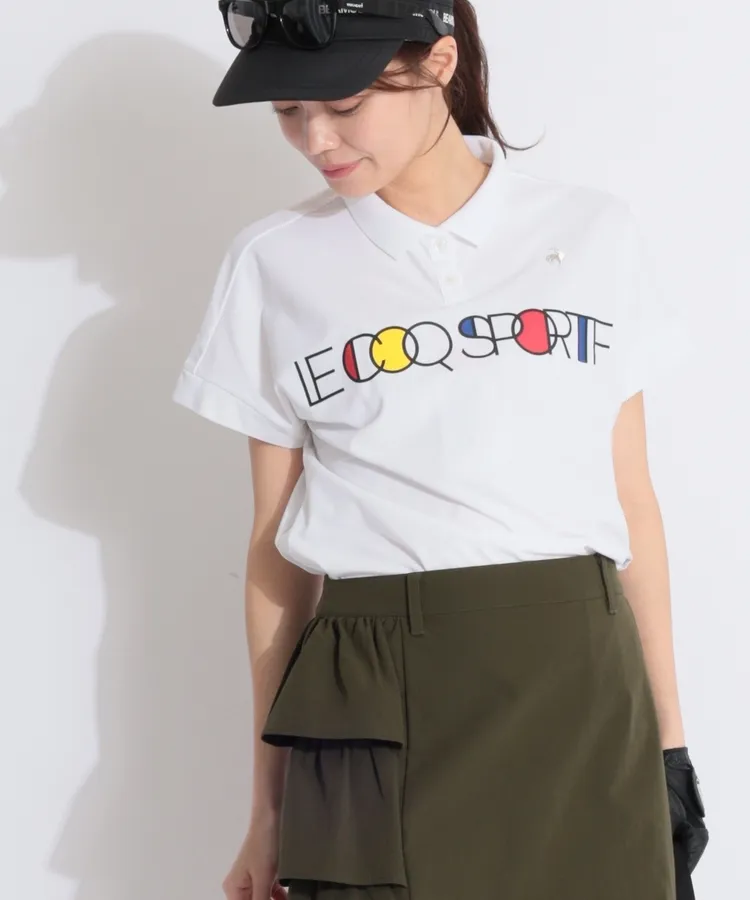 ルコックスポルティフ ゴルフ LQ 【部分通気】カラフルロゴワイド半袖