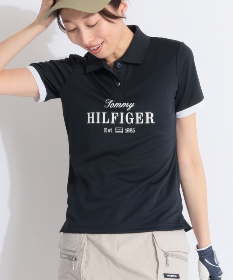 【ゴルフィッカーズ】人気ビッグロゴマーク 半袖ゴルフポロシャツXL Golfickers ゴルフィッカーズ ポロシャツ 半袖 ネイビー XL