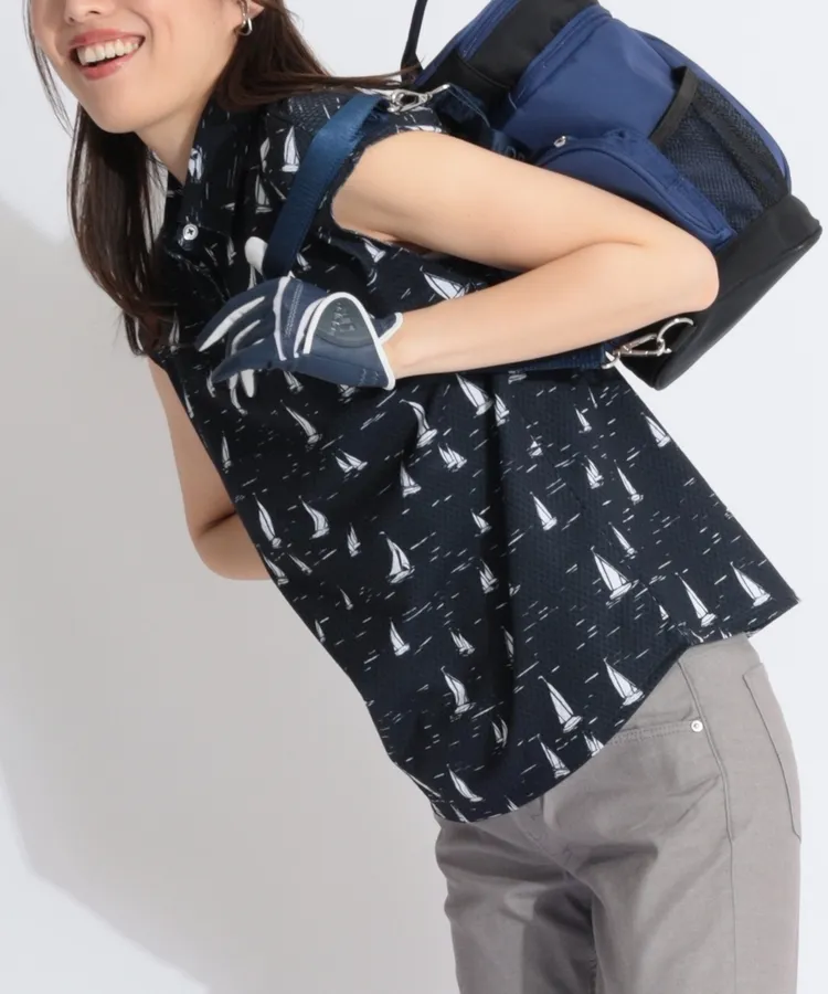 トミーヒルフィガーゴルフ TH 【UV】ヨットプリントフレンチスリーブ