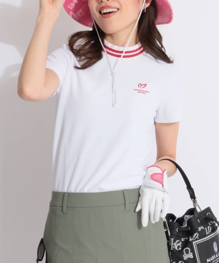 MB カルゼジャガードリブネック半袖カットソー
