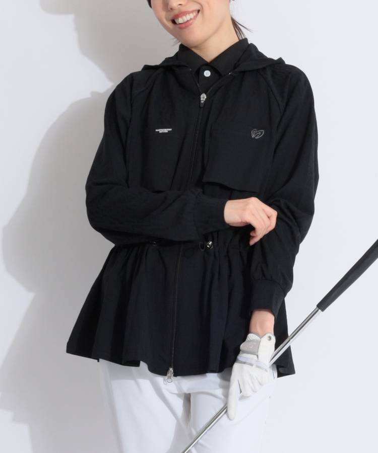 MB ジャガードロゴ微メッシュウエストドロストブルゾン