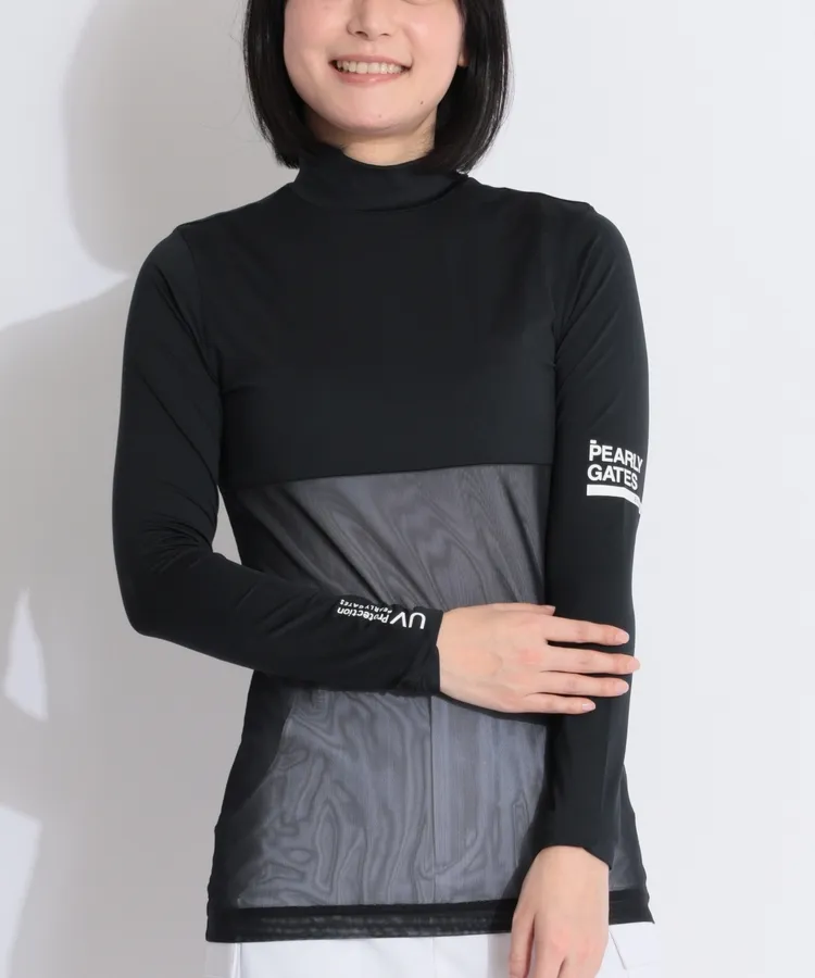 高評価のクリスマスプレゼント パーリーゲイツ 【PGBODY】【吸水速乾】モックネック長袖 PG レディースウェア