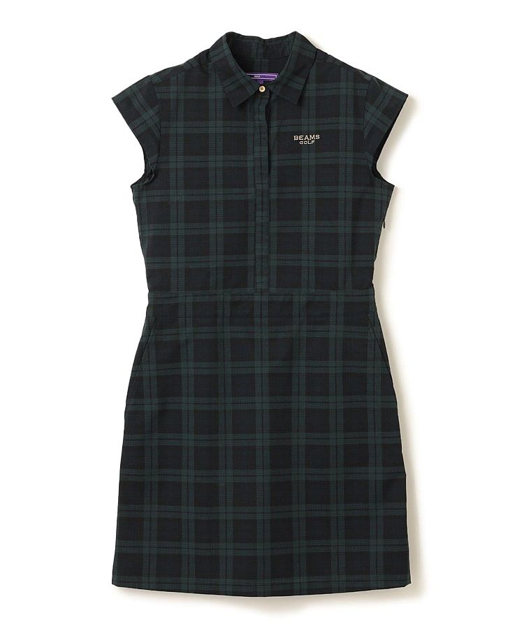 ビームスゴルフ BE 【ストレッチ】ウエスト切替フレンチスリーブ