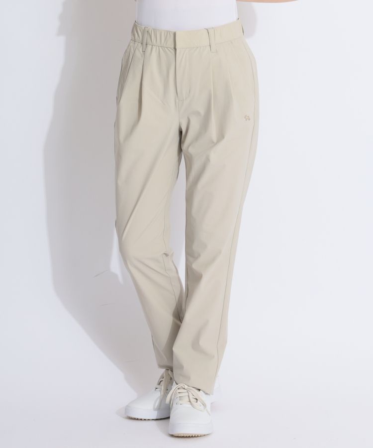 【冷感ストレッチ】タックテーパードパンツ