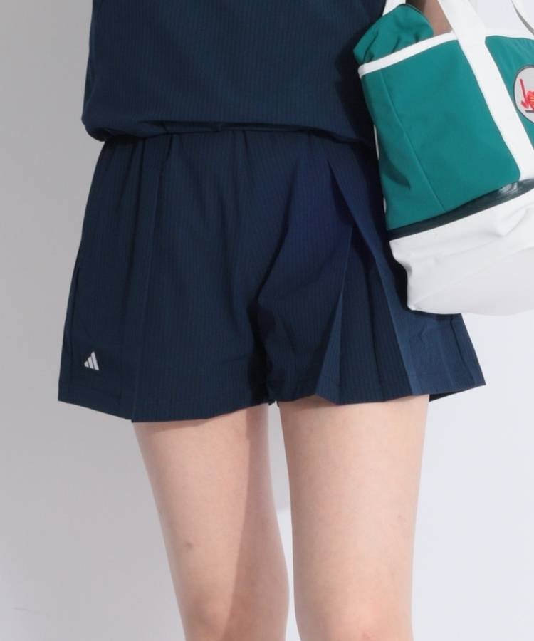 AG ストライプ柄フロントプリーツショートパンツ