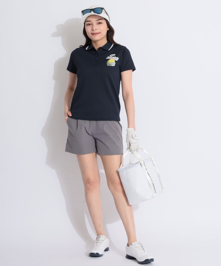 ビームスゴルフ 新品 ポロシャツ レディースゴルフウェア サイズS ビームスゴルフ BE 【ストレッチUV】レモンステッカー半袖