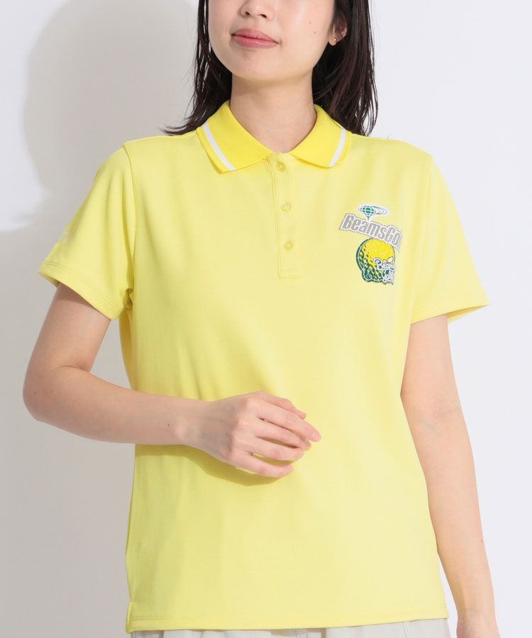 ビームスゴルフ 新品 ポロシャツ レディースゴルフウェア サイズS ビームスゴルフ BE 千鳥格子クレリック半袖ポロシャツ