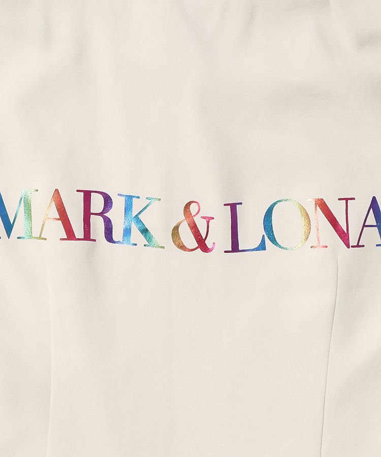 マーク＆ロナ ML プリーツ切替衿付きノースリーブワンピース