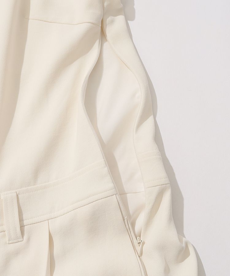 マーク＆ロナ ML プリーツ切替衿付きノースリーブワンピース