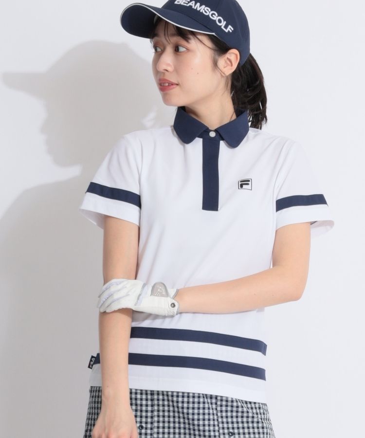 フィラゴルフ FG 【吸汗速乾UV】ボーダーライン半袖ポロシャツ