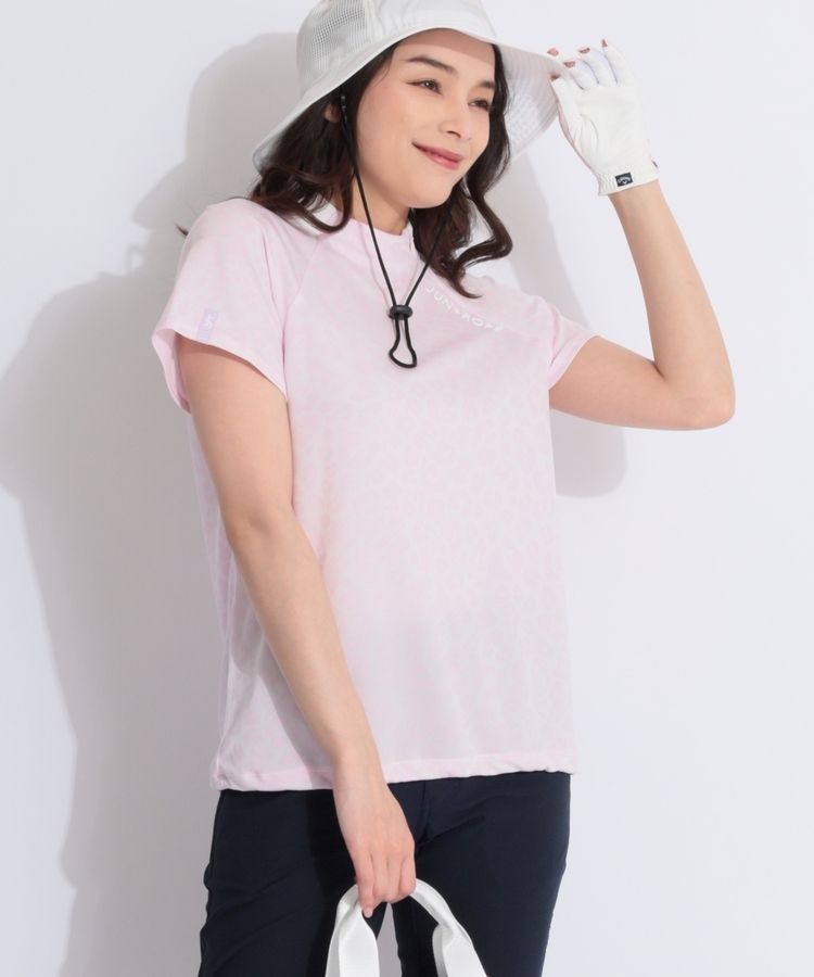 新品JUN&ROPE レオパード柄ジャガード 裾ドロストシャツL 2025