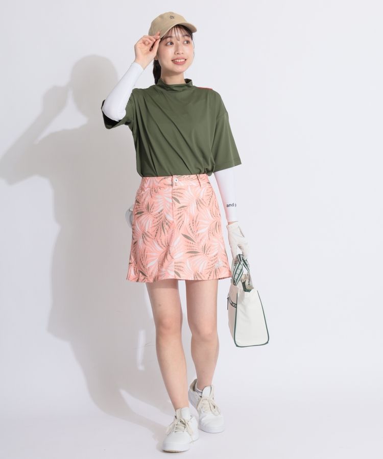 サイズ：LL AND PER SE アンパスィ  Vネック 長袖インナーTシャツ  グレー系 [240101434267] ゴルフウェア レディース ストスト サイズ：LL AND PER SE アンパスィ Vネック 長袖インナーTシャツ