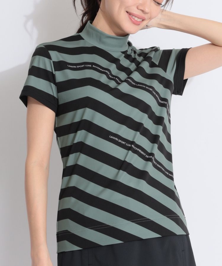 ランバン スポール LV 【遮熱ストレッチ】バイアスボーダーモック