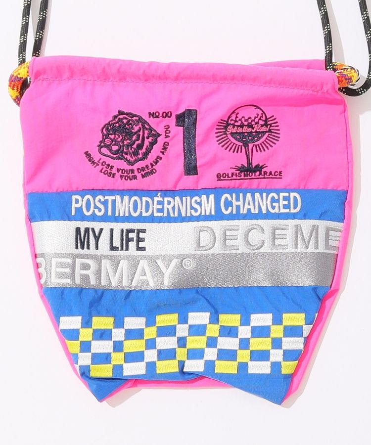 ディッセンバーメイ DM アイコン刺繍バケツ型ショルダーバッグ