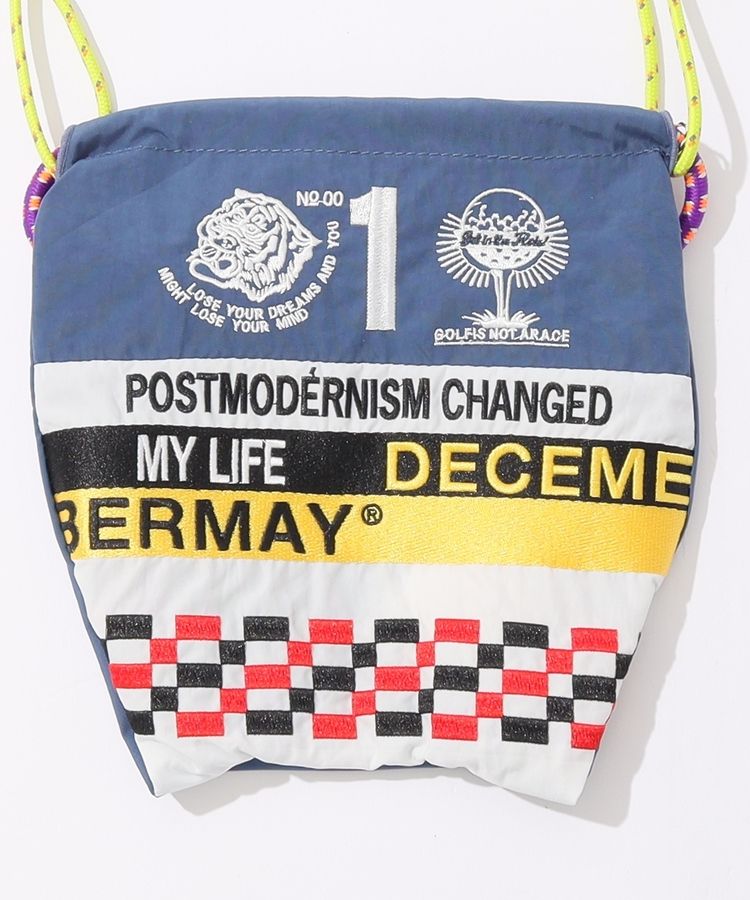 ディッセンバーメイ DM アイコン刺繍バケツ型ショルダーバッグ