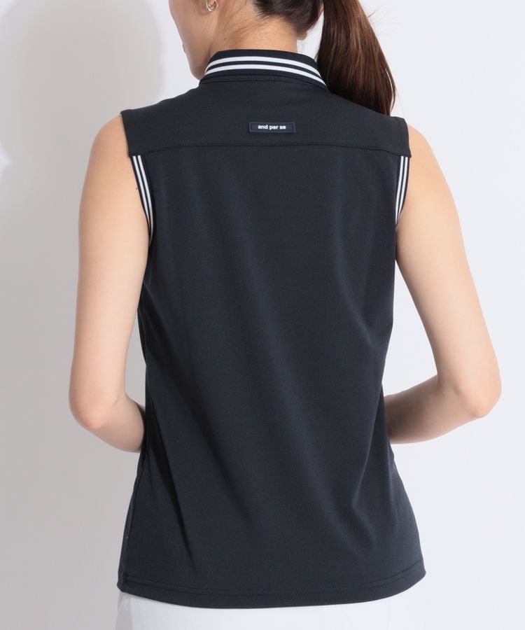 264 PGG 新品タグ付き ノースリーブポロシャツ ネイビー サイズ00 Resurrection - 【25SS】【レディース】 WOMENS SUPER BASIC NO