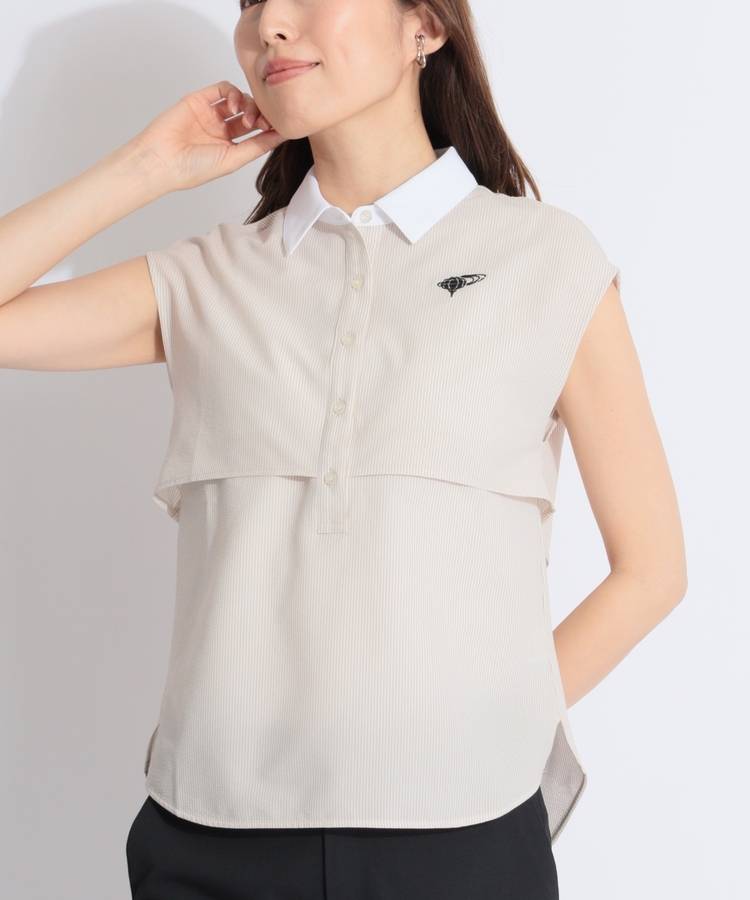 BE 裏メッシュサッカーフレンチスリーブポロシャツ