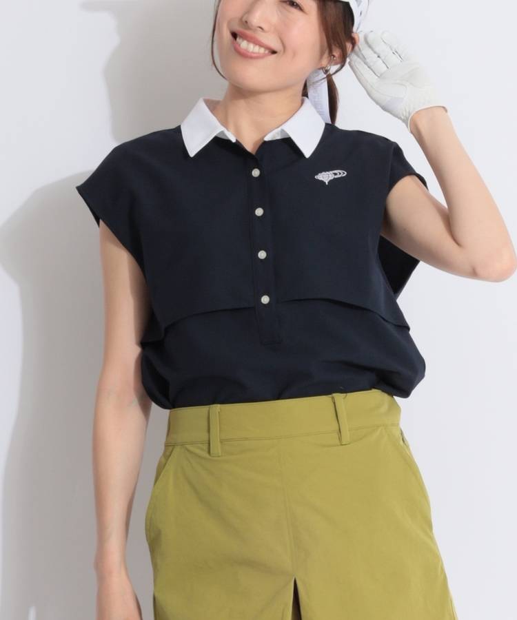 BE 裏メッシュサッカーフレンチスリーブポロシャツ