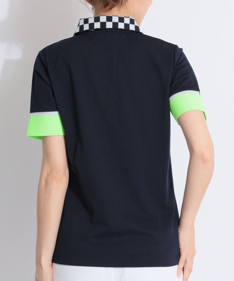 ディッセンバーメイ DM 【ストレッチ】ブロックカラーニット半袖