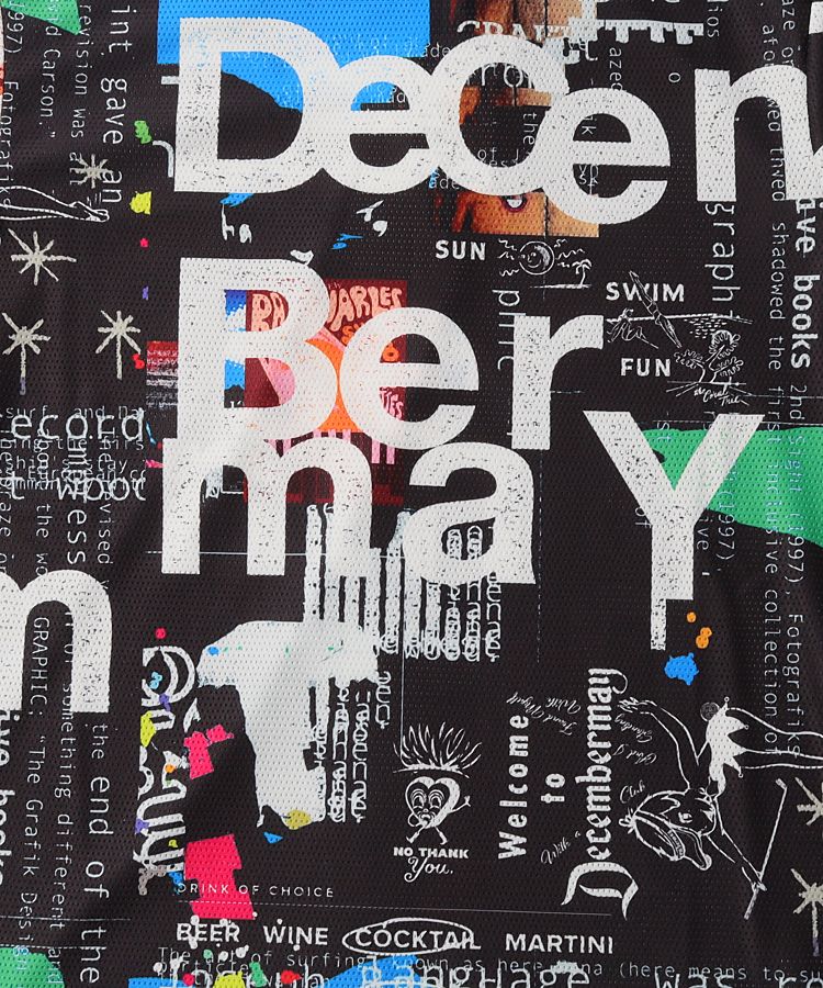 ディッセンバーメイ DM グラフィックプリントモックネック半袖