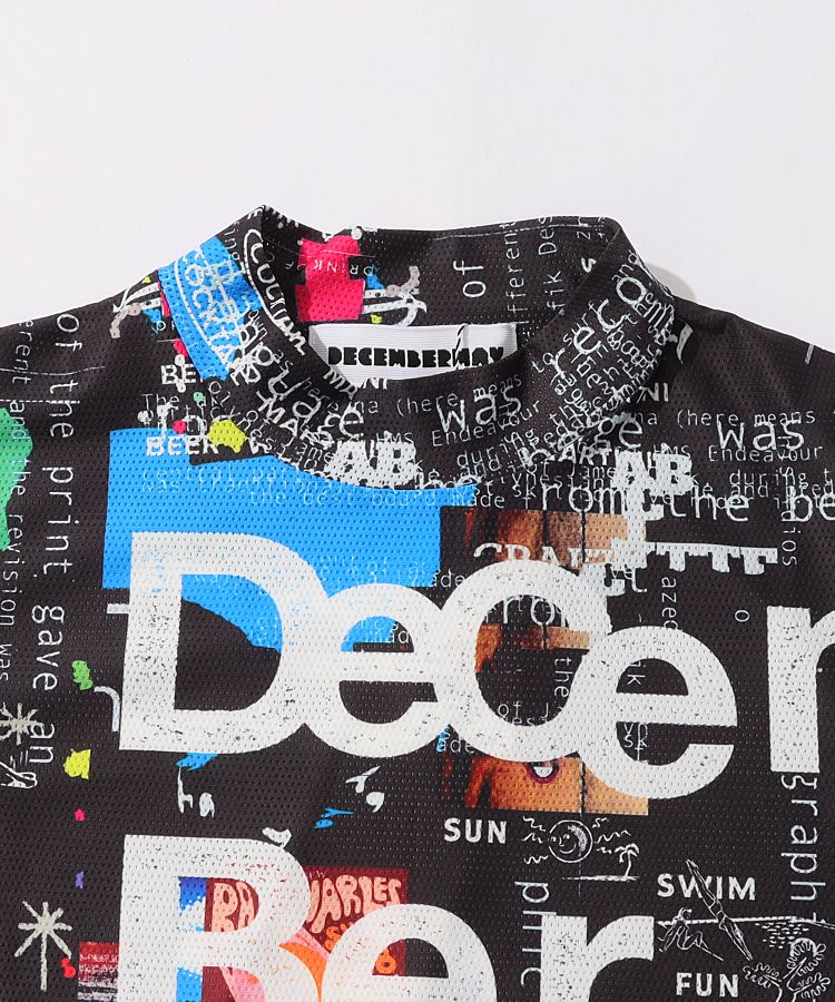 ディッセンバーメイ DM グラフィックプリントモックネック半袖