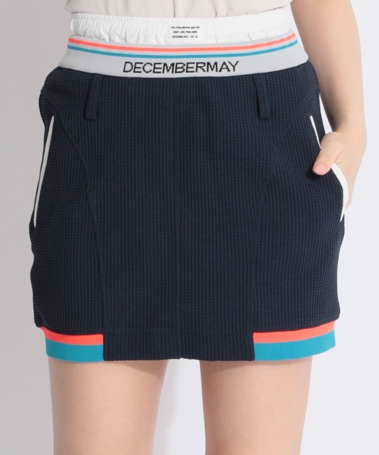 ディッセンバーメイ DM 【防透ストレッチ】二重ウエストメッシュニット