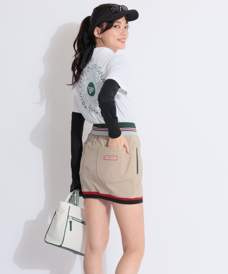 ディッセンバーメイ DM 【防透ストレッチ】二重ウエストメッシュニット