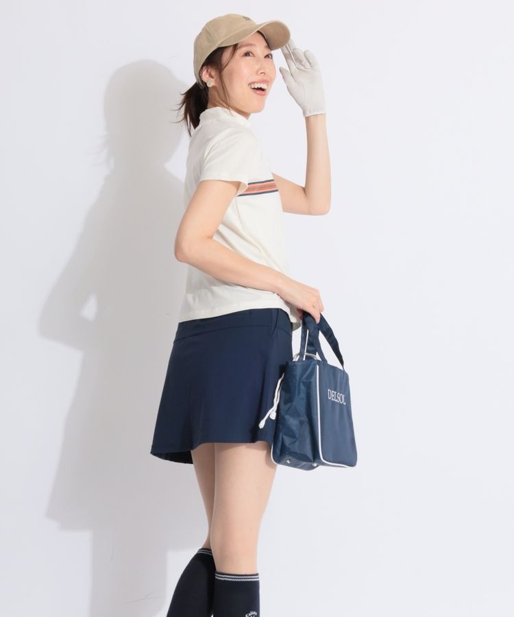 サンディ SD ロゴプリントモックネック半袖カットソー