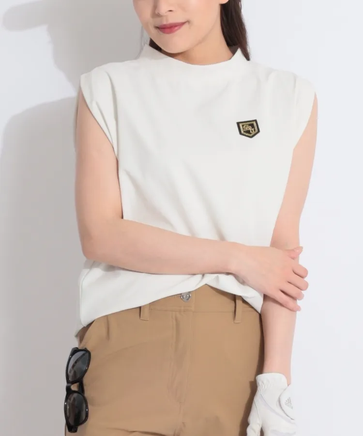 232 パーリーゲイツ ノースリーブ モックネック 日本製 サイズ00 ☆新品☆PEARLY GATES ノースリーブモックネック サイズ 0