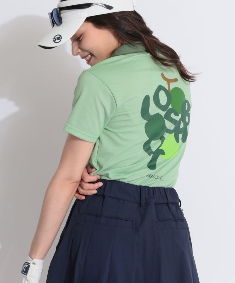 ビームスゴルフ BE 【UV】フルーツロゴクレリック半袖ポロシャツ